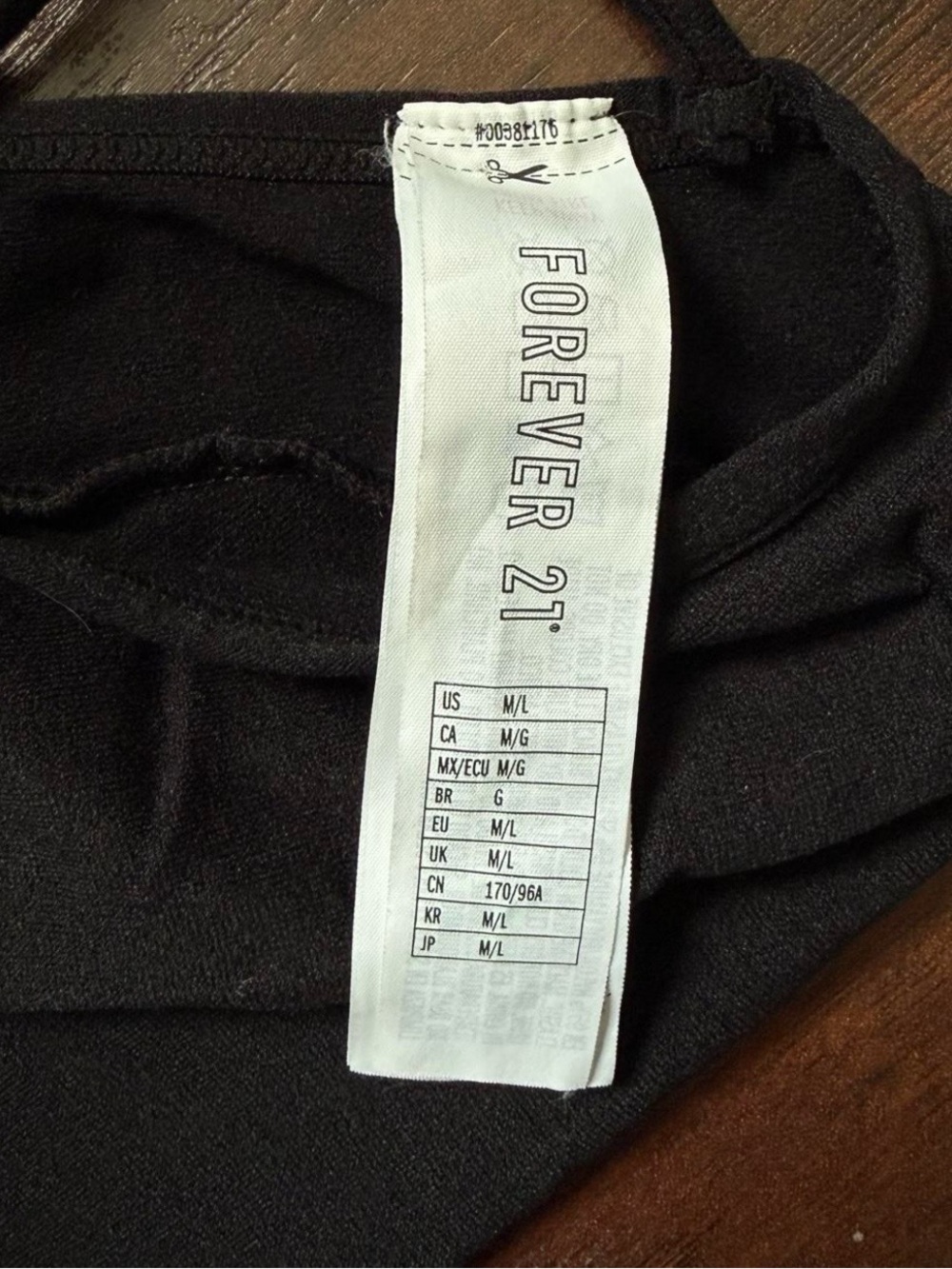 Forever 21 Black Long-Sleeve Lace-Up Crop Top - Picture 3 of 3